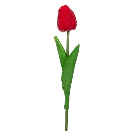 Red tulip branch 33 cm