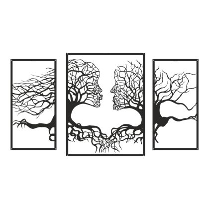 Connecto 3-piece wall mount set, black metal