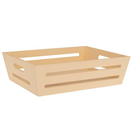 Cream wooden crate 29X22X8CM