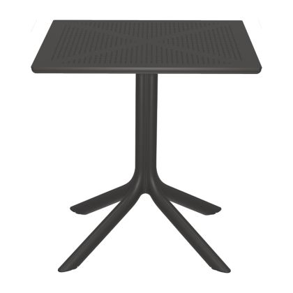 Groovy table made of perforated polypropylene, anthracite, 60x60x76 cm
