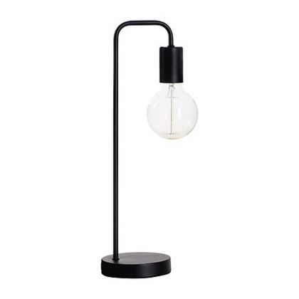 Table lamp Klio, black metal, 15x12.5x45cm