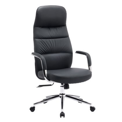 Office chair Teeter HM18355.01 black artificial leather - chrome base 67X66X121ВСМ.
