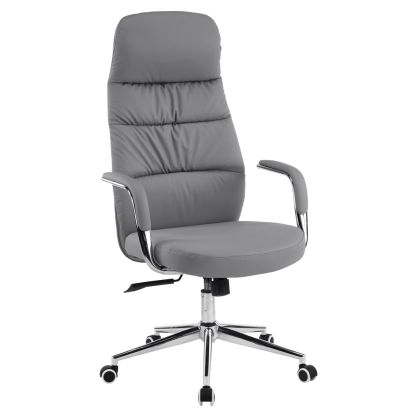 Office chair Teeter HM18355.10 gray artificial leather - chrome base 67X66X121ВСМ.