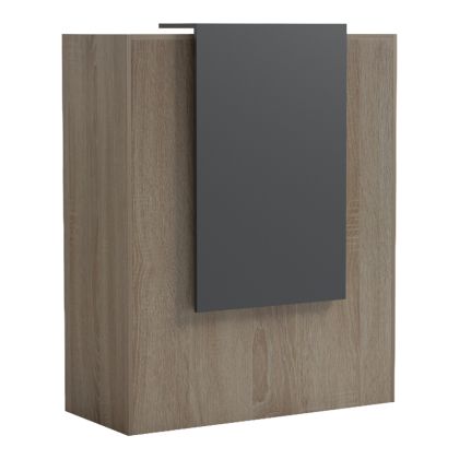 Zowel reception desk with LED sonoma-anthracite 90x40x110cm