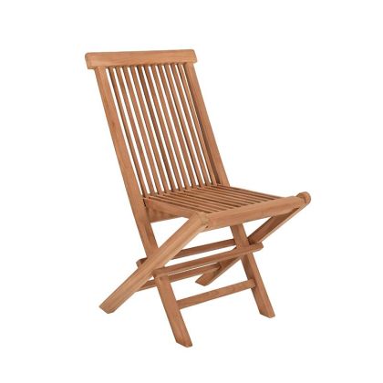 Folding garden chair Winston solid teak, natural color 43X47X89CM
