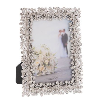Silver metal frame with stones 10X15 cm