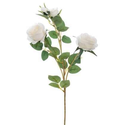 White rose stem X4 69 cm with UV protection