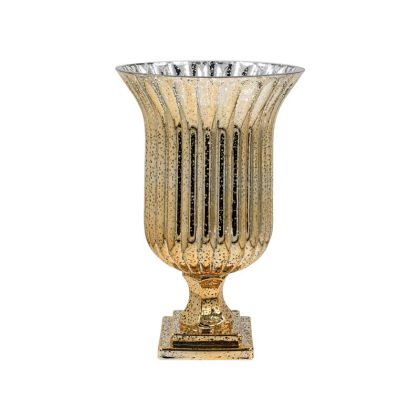 Glass vase FL717 gold color 18X35CM