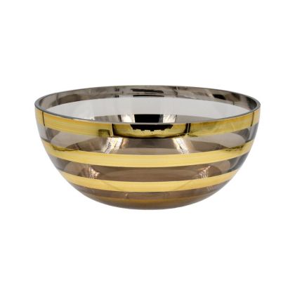 Glass decorative bowl FL2018 gold color 19X8CM