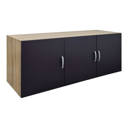 Three-wing wardrobe Alvia sonoma-anthracite 150x51x60cm