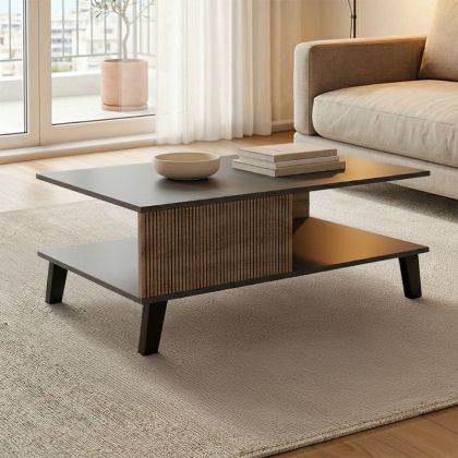 Coffee table Tuscany, sonoma-anthracite color, 83x54x34cm
