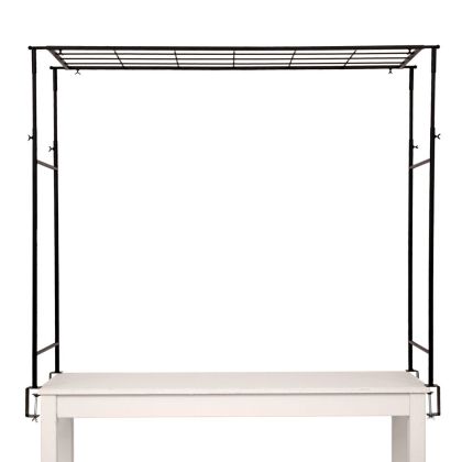 Black extendable stand (125-232) X 40 X (98-180) cm