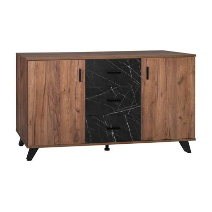 Miami buffet with black marble color 160X40X84CM