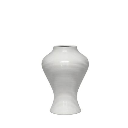 White curved ceramic vase - 19X26.3CM 1/6KIB