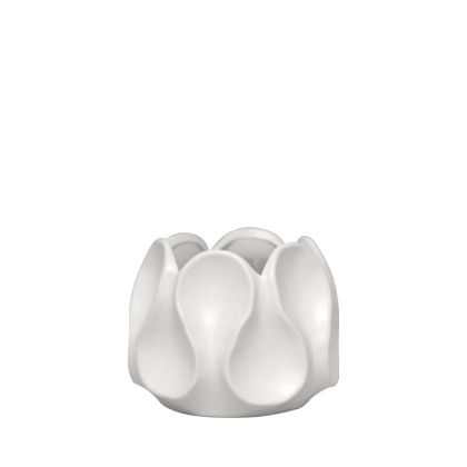 White ceramic vase with pleats - 16X12.5CM 1/18KIB