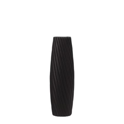 White ceramic vase with diagonal lines - 10.5X33CM 1/24KIB