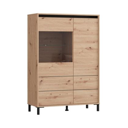 Showcase Marron 2K VS1 135 Artisan-matte black 93X40X135CM