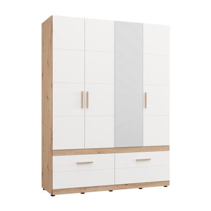 Wardrobe Dillon 4K2F1O H207 artisan oak-white 155X52X208CM
