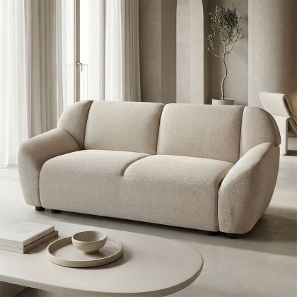 Двуместен диван Echono бежов плат 144X88X77СМ