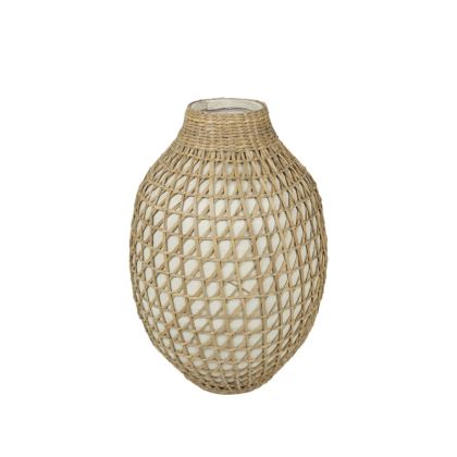 Decorative bamboo vase beige mesh - Φ26X38CM 4/BOX