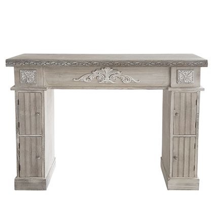 Wooden decorative fireplace cladding (facade), aged style - 120X23.5X101CM 1/BOX