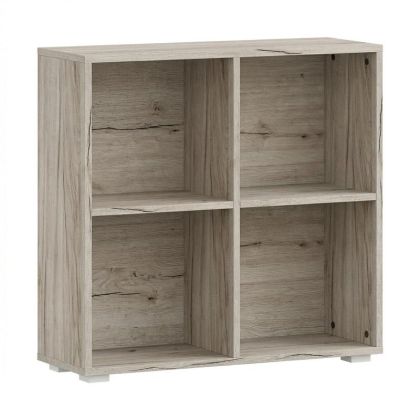 Smart 4P bookcase, gray oak color, 74X25X76 cm