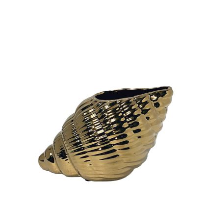 Ceramic vase golden seashell - 18X13X13CM 24/KIB