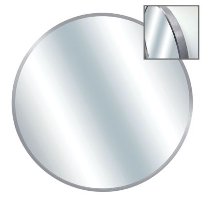 Round wall mirror with silver aluminum frame - Φ80X4CM 1/4KIB