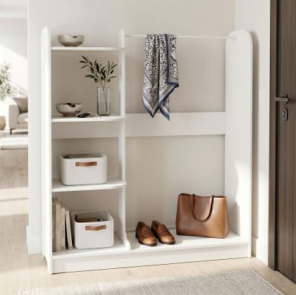 Мебел за антре Pamesa бяла 130X40X135СМ