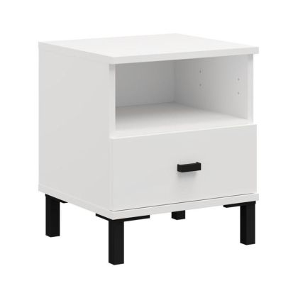 Bedside table Salamis NO1F white color 39X35X45CM