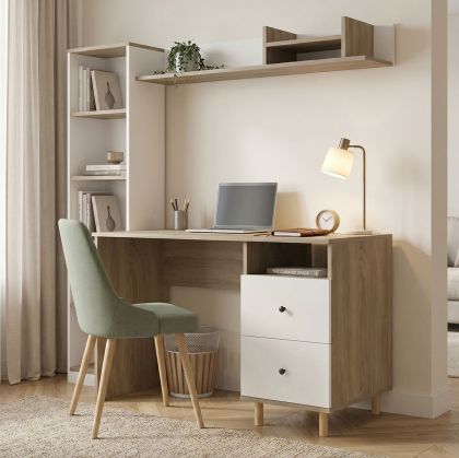 Office module Kontor Sonoma-white 160X50X162CM