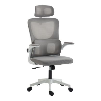 Office chair Mainz white - mesh gray 50X60X112-122CM