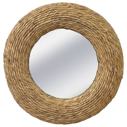 Woven decorative wall mirror boho style - Φ80/50X6CM 3/BOX