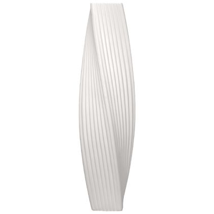 Floor vase white ceramic twisted/lined - 23X102 1/BOX