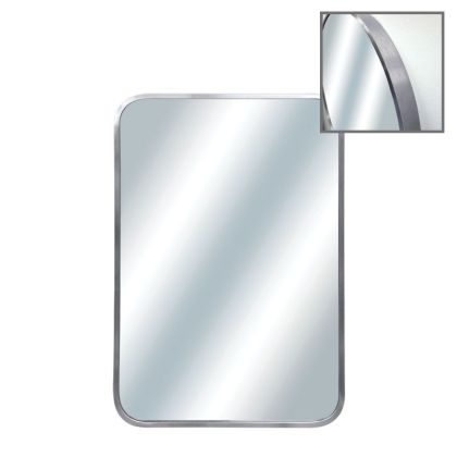 Rectangular wall mirror with silver aluminum frame - 40X60X4CM 1/8KIB