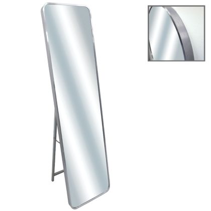 Rectangular connected mirror (for floor) with silver aluminum frame - 40X150X4CM 1/3 Box