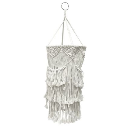 Light cream hat (lampshade) long, knitted with cotton thread - Φ30X50CM 40/KIB