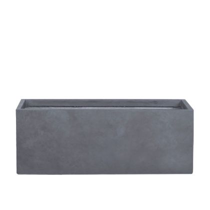 Gray XL large fiberclay rectangular pot/planter - 90X36X33CM