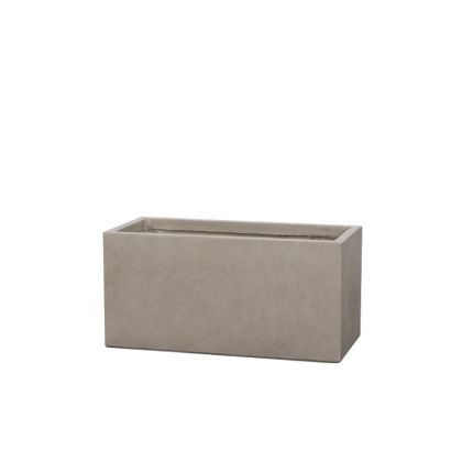 Medium fiberclay pot, mocha color - rectangular - 60X28X30CM