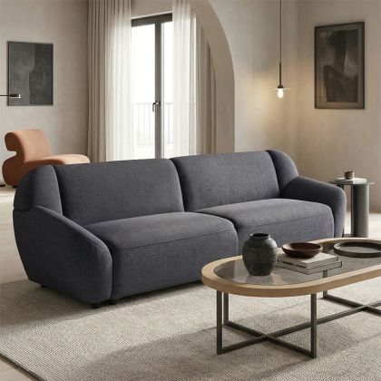 Триместен диван Echono антрацит плат 230X88X77СМ