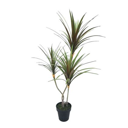 Triple yucca tree Real Touch in a green pot - H90CM 4/BOX