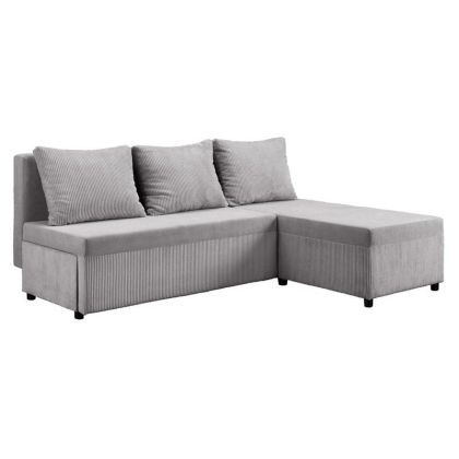 Corner sofa Luella gray color 202X152X80CM