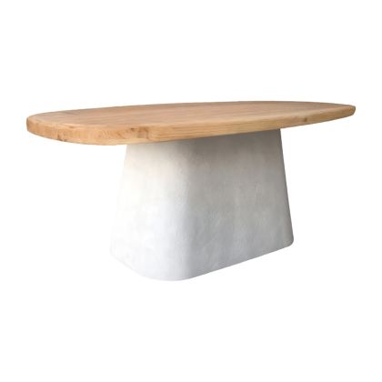Dining table Herona Fir-mdf oak-white 180X90X78CM