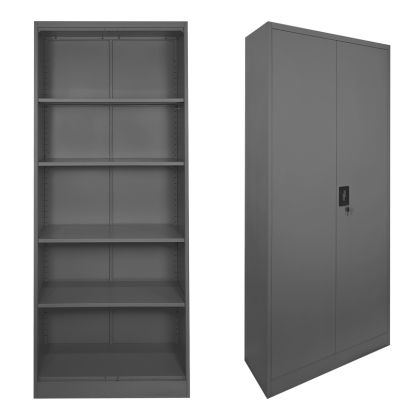 Метален шкаф Ugren в антарцит цвят 90x40x180см
