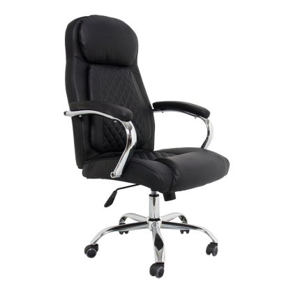 Офис стол Stoldi pu черен 62.5x70x113-121см