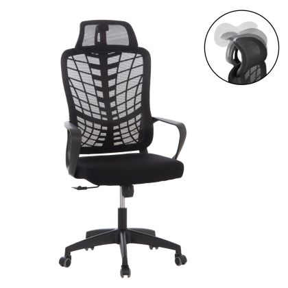 Офис стол Elvar HM1219.01 черна мрежа-полипропиленова база 63X56X125HСМ.