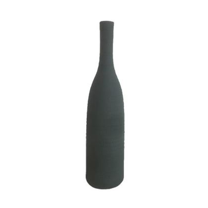 Ceramic bottle vase dark green 12.5 X12.5X50CM