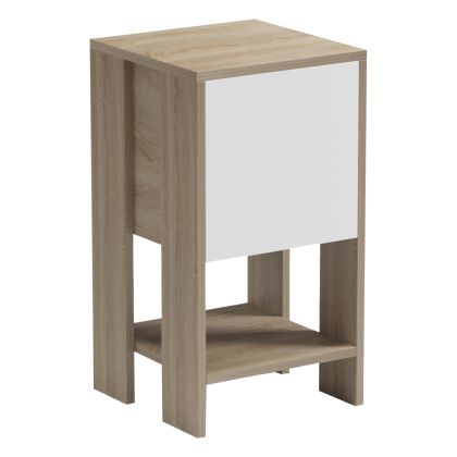 Bedside table Argus HM18378.11 melamine in white/sonama 30X30X55WCM.