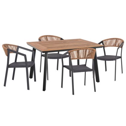Garden table and chairs 5 pcs. Taber HM10837.01 aluminum