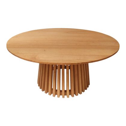 Coffee table Kenda I mindi, natural wood, D100x45cm